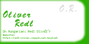 oliver redl business card